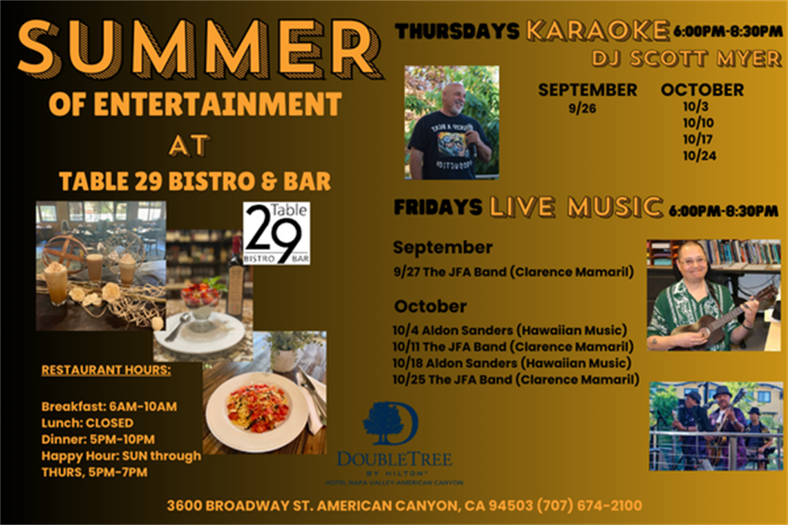 Summer of Entertainment at Table 29 Bistro.png